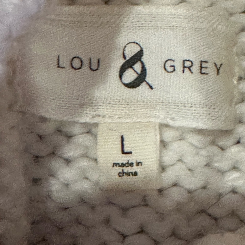 Lou & Grey Cream Textured Mock Turtleneck Sweater - image 5